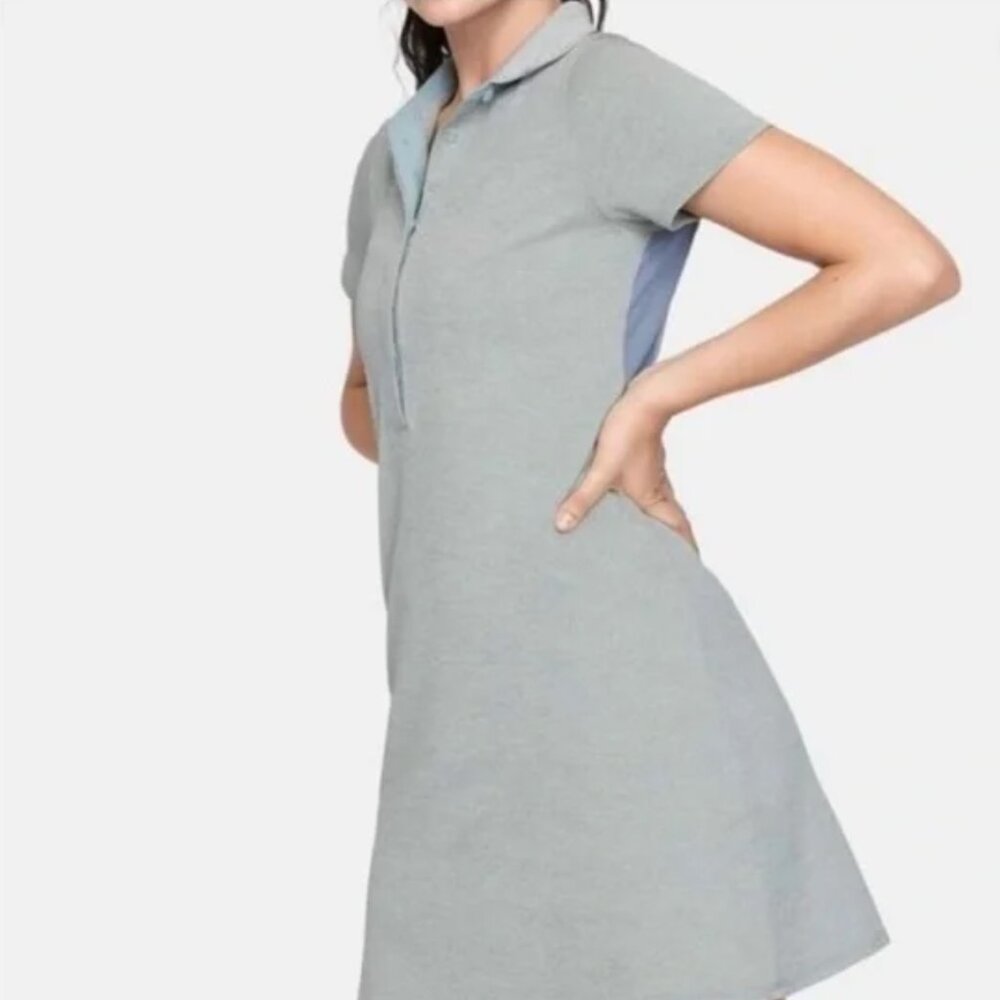 Outdoor Voices Players Polo Short Sleeve Athletic Fern Tennis Dress